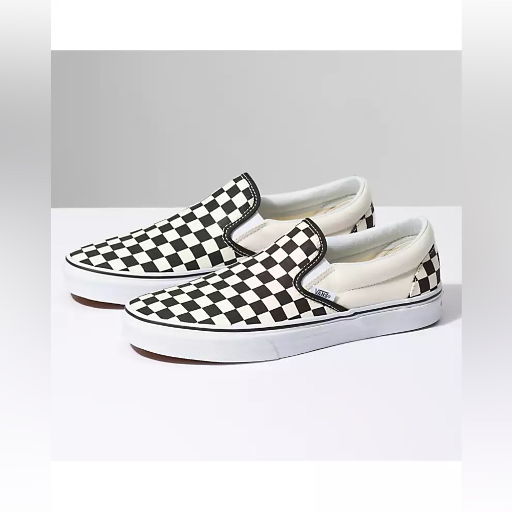 Vans Classic B&W Checkered Slip On Shoes